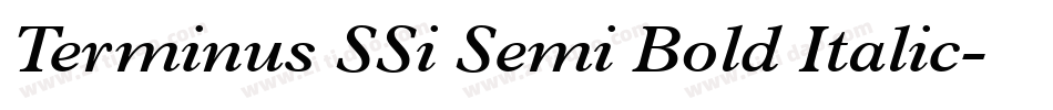 Terminus SSi Semi Bold Italic字体转换